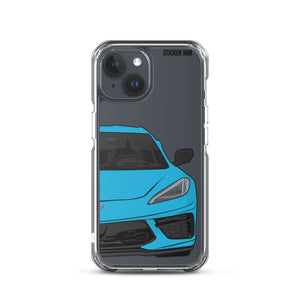 Rapid Blue C8 Corvette - iPhone Case