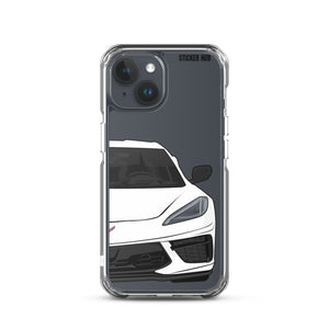 White C8 Corvette - iPhone Case