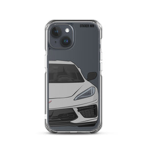 Silver C8 Corvette - iPhone Case