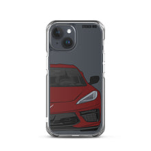 Load image into Gallery viewer, Long Beach Red C8 Corvette - iPhone Case