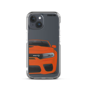 Orange Charger Hellcat (Widebody) - iPhone Case