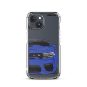 Blue Charger Hellcat (Widebody) - Phone Case