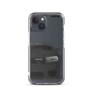 Black Charger Hellcat (Widebody) - iPhone Case