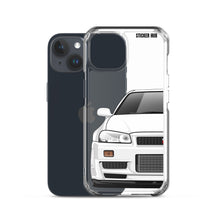 Load image into Gallery viewer, White R34 Nissan GTR - iPhone Case