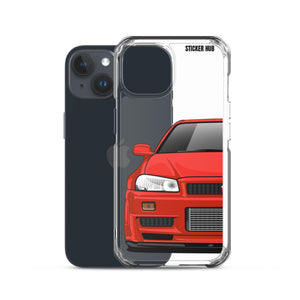 Red R34 Nissan GTR - iPhone Case