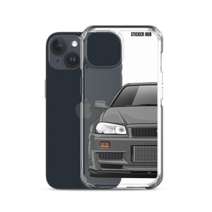 Gray R34 Nissan GTR - iPhone Case