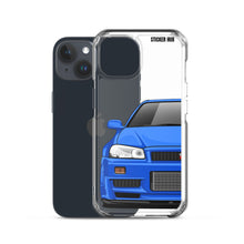 Load image into Gallery viewer, Blue R34 Nissan GTR - iPhone Case