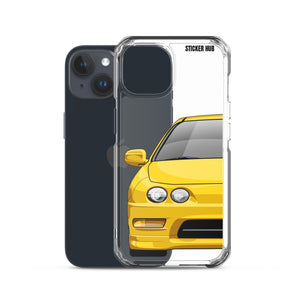 Yellow Acura Integra - iPhone Case