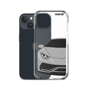 Silver Lamborghini Huracan - iPhone Case