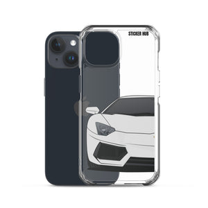 Silver Lamborghini Aventadoor - iPhone Case