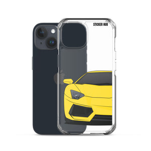 Yellow Lamborghini Aventadoor - iPhone Case