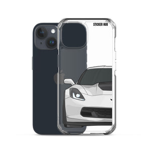 White C7 Corvette Z06 - iPhone Case