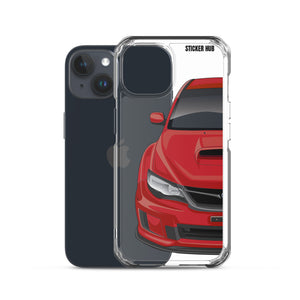 Red 09-14 Subaru WRX STI - iPhone Case