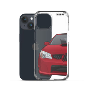 Garnet Red 06-07 Subaru WRX STI- iPhone Case