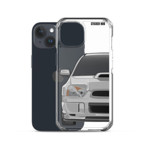 Silver 03-05 Subaru WRX STI - iPhone Case