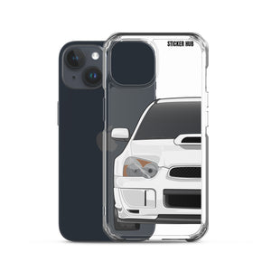 White 03-05 Subaru WRX STI - iPhone Case