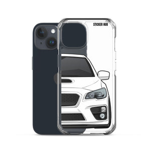 White 15-17 Subaru WRX STI - iPhone Case