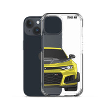 Load image into Gallery viewer, Yellow 6th Gen Camaro ZL1 1LE - iPhone Case