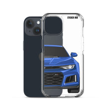 Load image into Gallery viewer, Hyper Blue 6th Gen Camaro ZL1 - iPhone Case