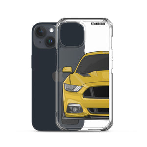 Yellow 15-17 Mustang 5.0 - iPhone Case