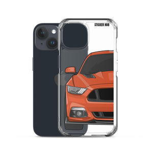 Orange 15-17 Mustang 5.0 - iPhone Case