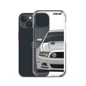 Silver 13-14 Mustang 5.0 - iPhone Case