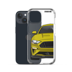 Yellow 18-21 Mustang 5.0 - iPhone Case