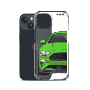 Green 18-21 Mustang 5.0 iPhone Case