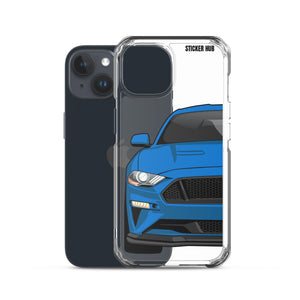 Blue 18-21 Mustang 5.0 - iPhone Case