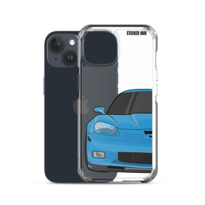 Jet Stream Blue C6 Corvette Z06 - iPhone Case