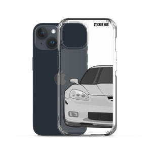 Silver C6 Corvette Z06 - iPhone Case