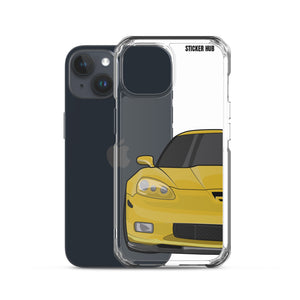 Velocity Yellow C6 Corvette Z06 - iPhone Case