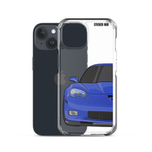 Load image into Gallery viewer, LeMans Blue C6 Corvette Z06 iPhone Case