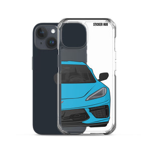 Rapid Blue C8 Corvette - iPhone Case