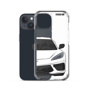 White C8 Corvette - iPhone Case