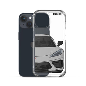 Silver C8 Corvette - iPhone Case