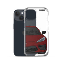 Load image into Gallery viewer, Long Beach Red C8 Corvette - iPhone Case