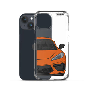 Sebring Orange C8 Corvette - iPhone Case