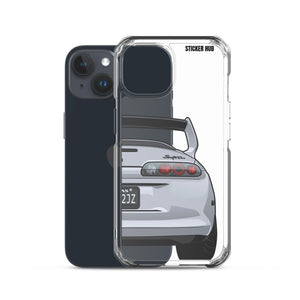 Silver Toyota Supra - iPhone Case