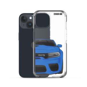 Blue Charger Hellcat (Widebody) - iPhone Case