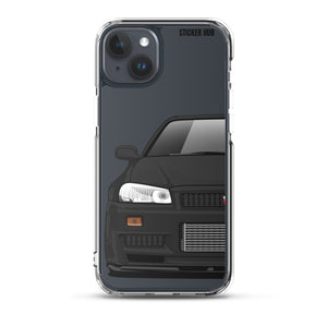 Black R34 Nissan GTR - iPhone Case