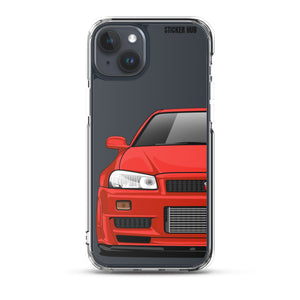 Red R34 Nissan GTR - iPhone Case