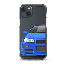 Load image into Gallery viewer, Blue R34 Nissan GTR - iPhone Case