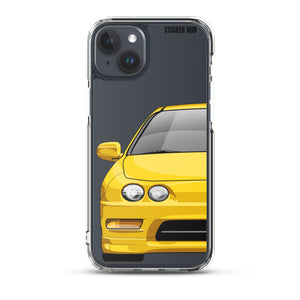 Yellow Acura Integra - iPhone Case