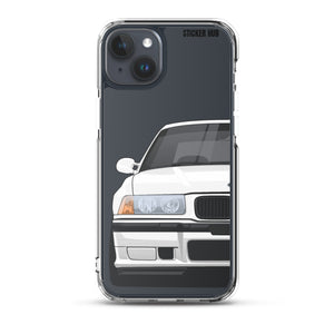 White BMW E36 - iPhone Case