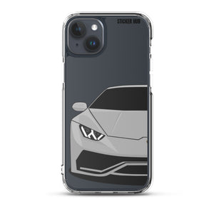 Silver Lamborghini Huracan - iPhone Case