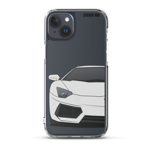 Silver Lamborghini Aventadoor - iPhone Case