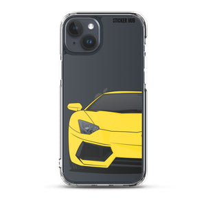 Yellow Lamborghini Aventadoor - iPhone Case