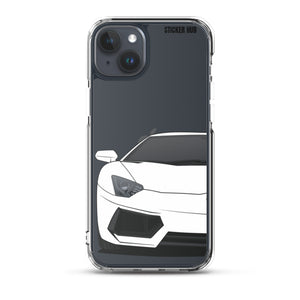 White Lamborghini Aventadoor - iPhone Case