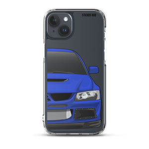 Blue Mitsubishi Evo - iPhone Case